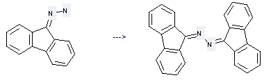 The 9H-Fluoren-9-one,hydrazone can react to get di-Fluoren-9-ylidene-hydrazine